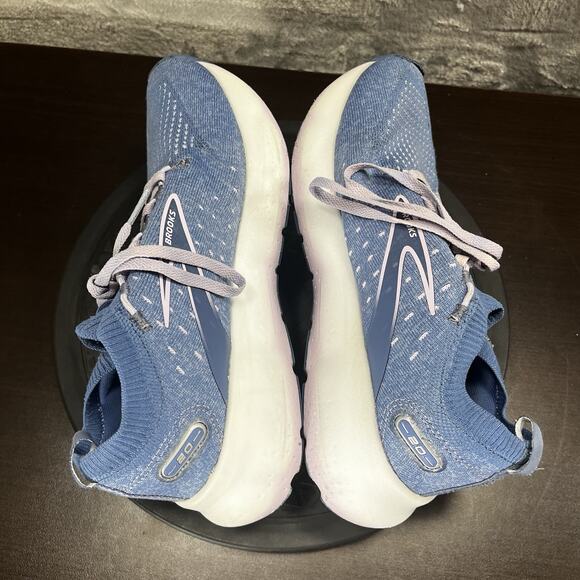 Brooks Womens Sz 8B Glycerin StealthFit 20 Blue Pastel Lilac Athletic NO INSOLES - Picture 7 of 10